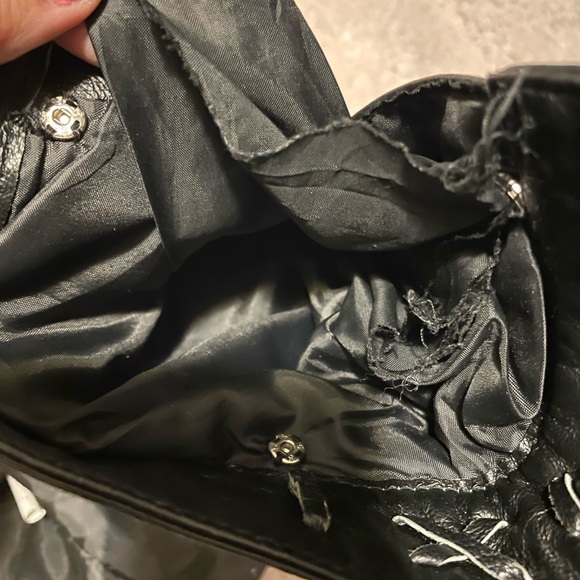 Black Leather Jacket Womens size L - Picture 9 of 10